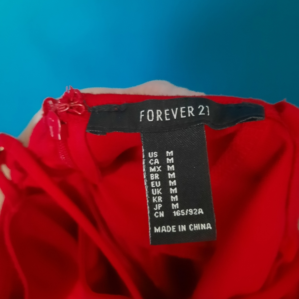 5/25$ Cute red Forever 21 Dress - Picture 5 of 6